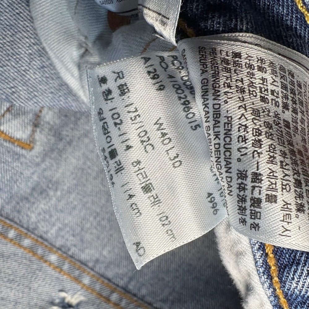 Levi's 501 XX Original Mens Jeans 40x30 Medium Wash Blue Button Fly Denim READ - Picture 4 of 12